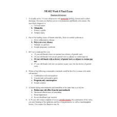 NR 602 Week 8 Final Exam (Real Eam)